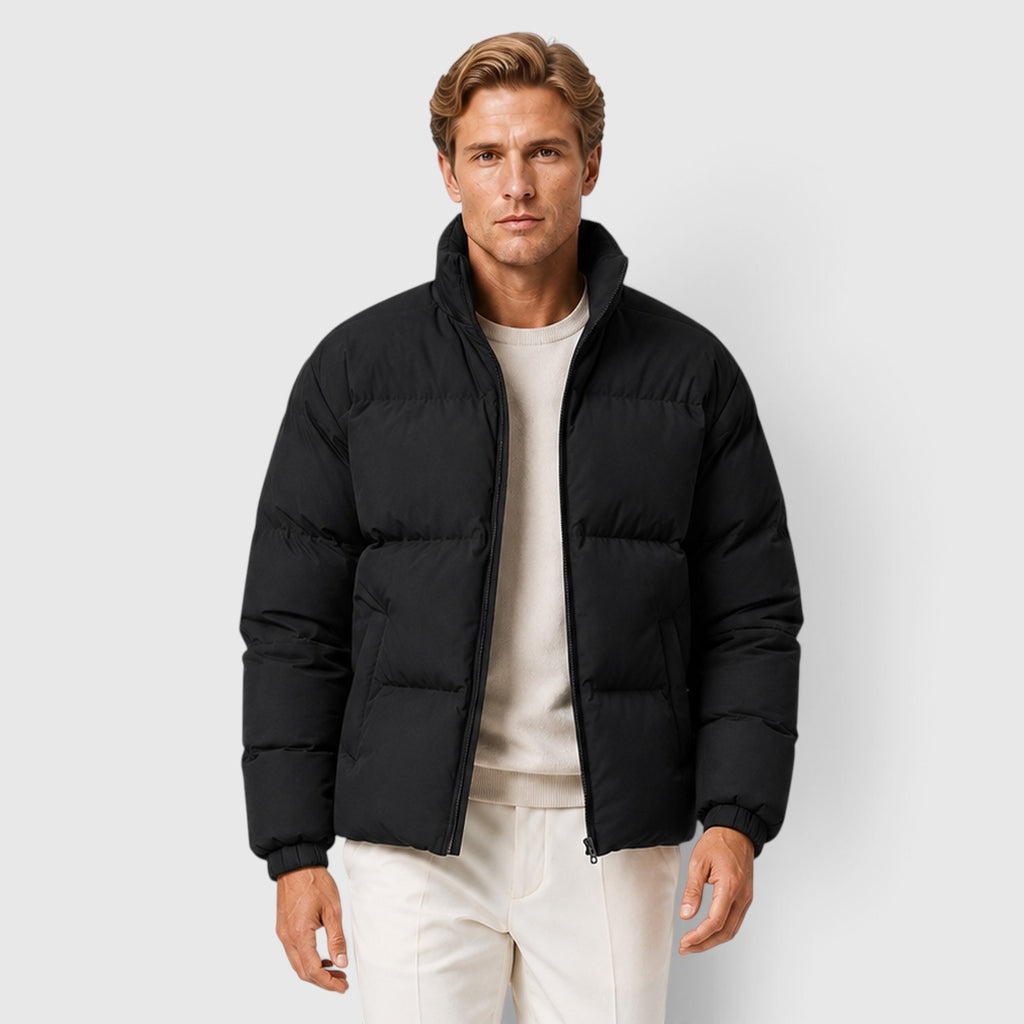 Monvaline | Men's Thick Puffer Jacket – Lightweight Quilted Winter Coat