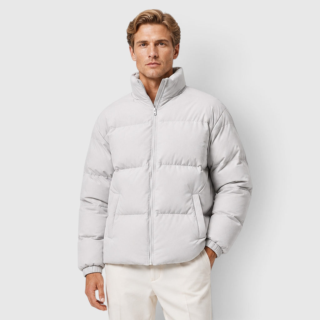 Monvaline | Men's Thick Puffer Jacket – Lightweight Quilted Winter Coat