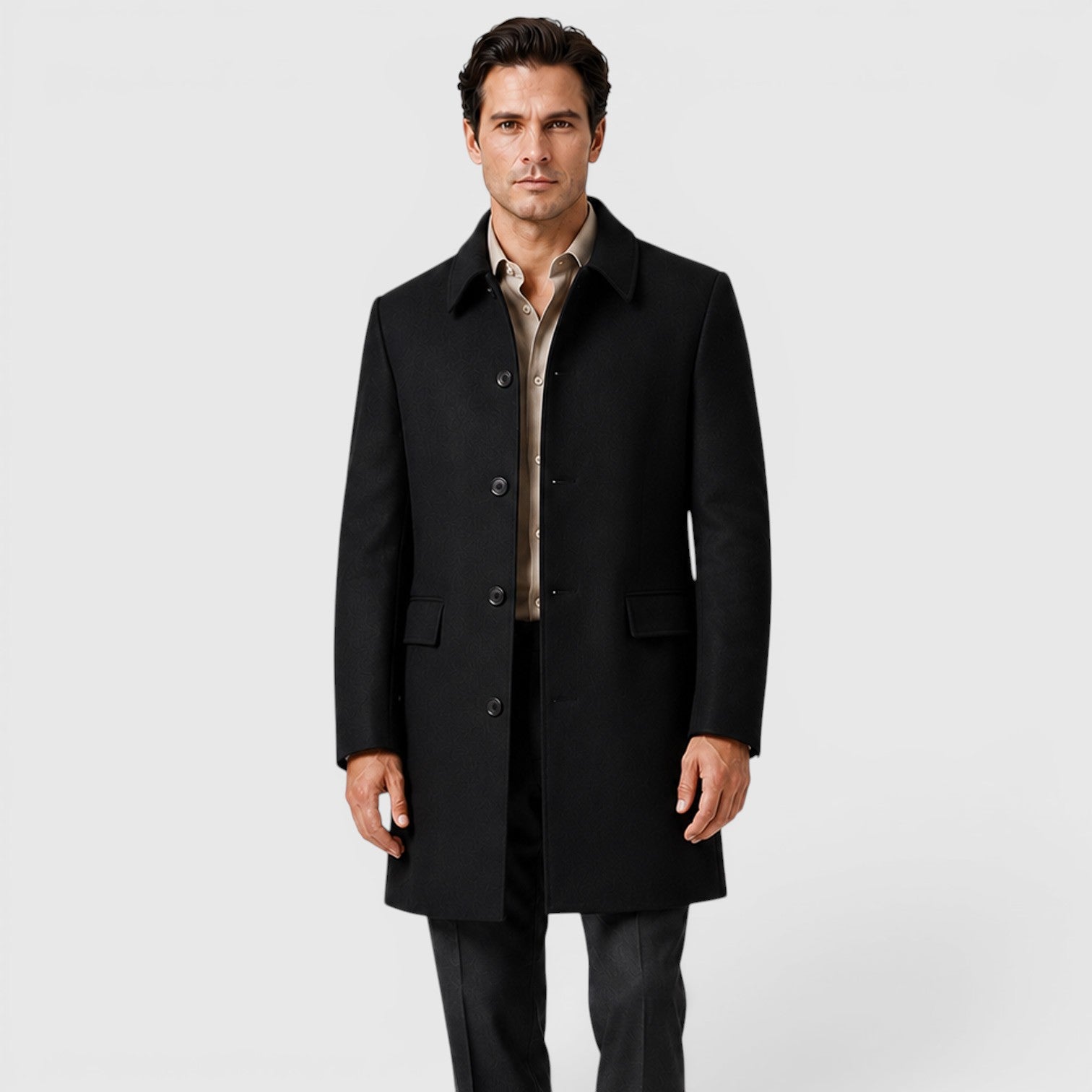 Monvaline | Men's Thick Warm Classic Wool Coat