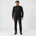 Monvaline | Men's Three-Piece Slim Fit Suit with Double-Breasted Waistcoat