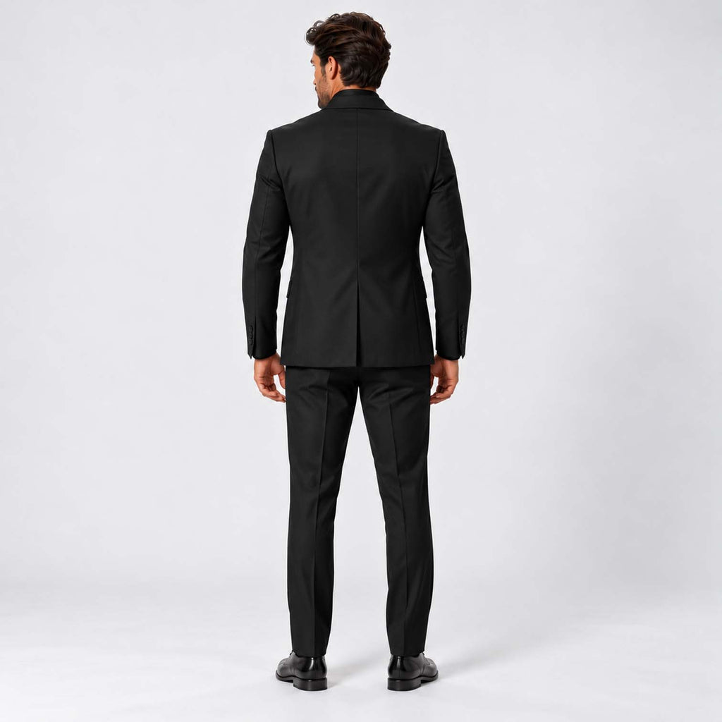 Monvaline | Men's Three-Piece Slim Fit Suit with Double-Breasted Waistcoat
