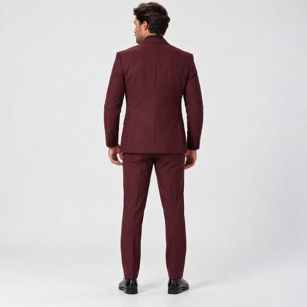 Monvaline | Men's Three-Piece Slim Fit Suit with Double-Breasted Waistcoat