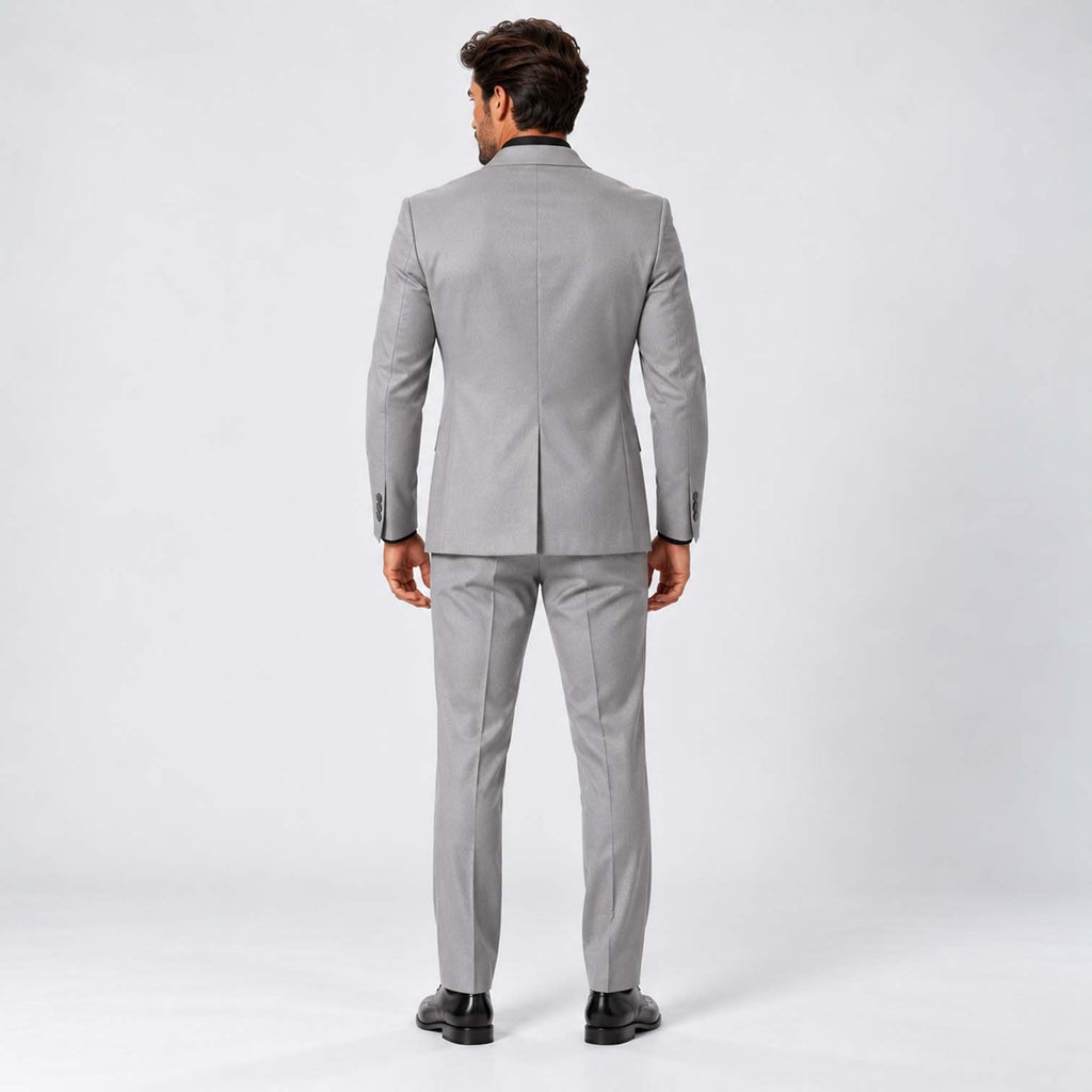 Monvaline | Men's Three-Piece Slim Fit Suit with Double-Breasted Waistcoat
