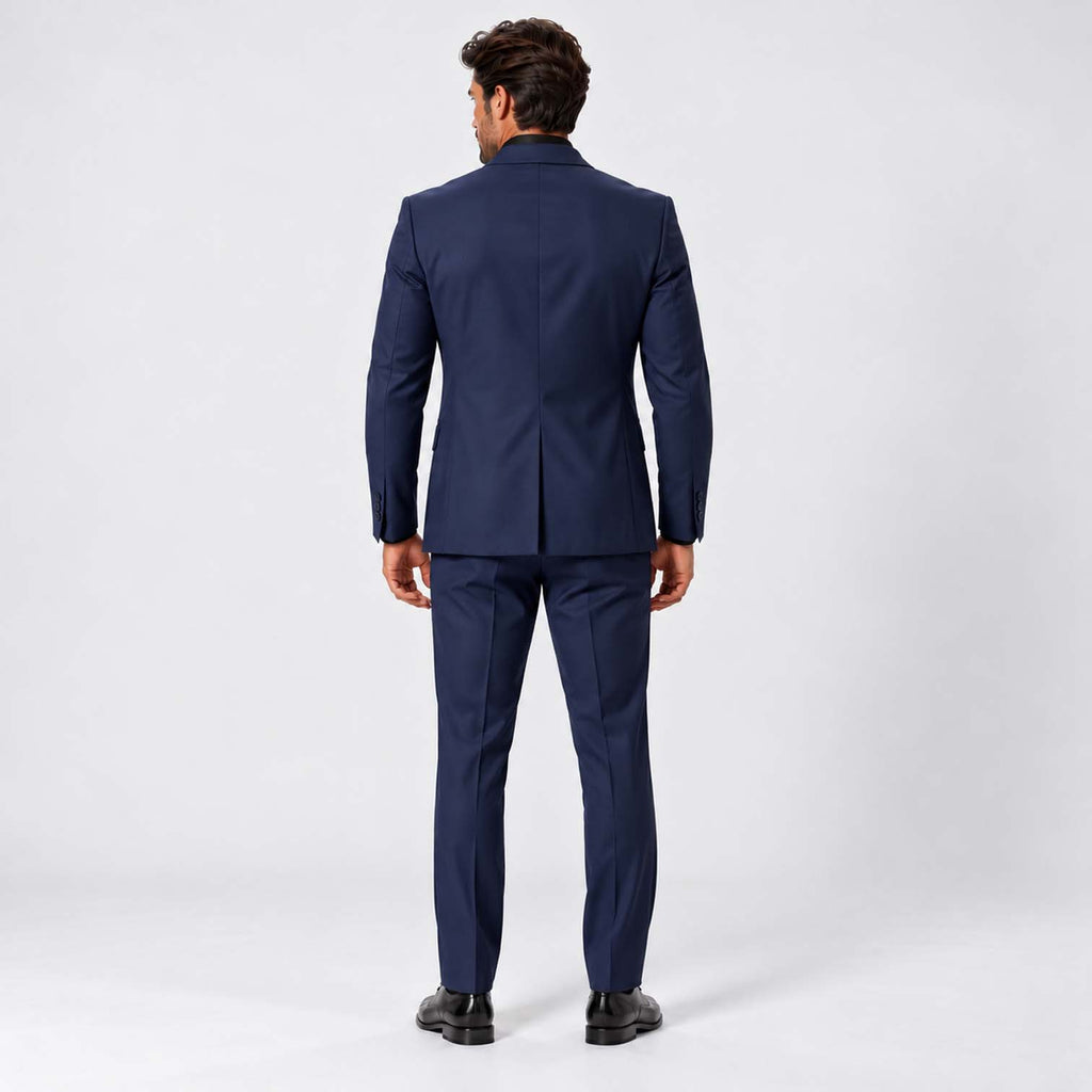 Monvaline | Men's Three-Piece Slim Fit Suit with Double-Breasted Waistcoat