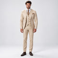 Monvaline | Men's Three-Piece Wedding Suit – Breathable Tailored Formal Set