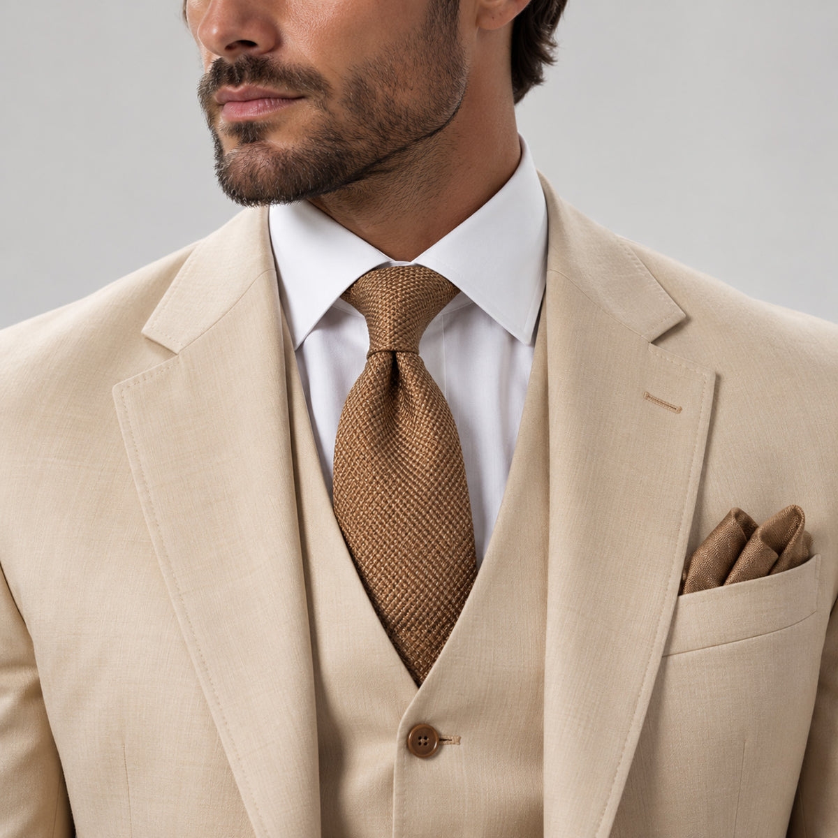 Monvaline | Men's Three-Piece Wedding Suit – Breathable Tailored Formal Set