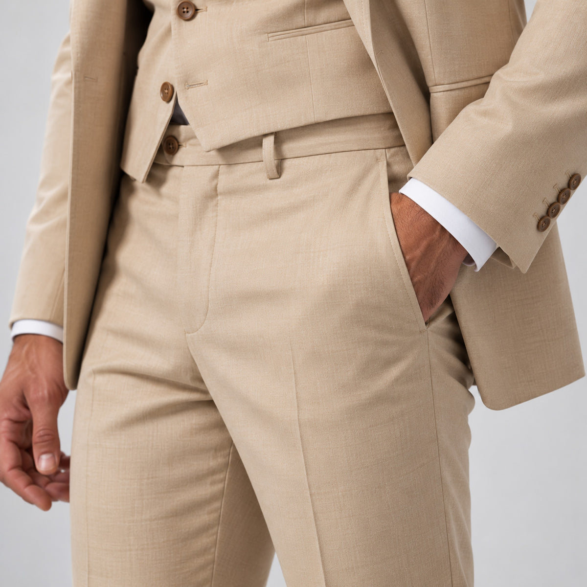 Monvaline | Men's Three-Piece Wedding Suit – Breathable Tailored Formal Set