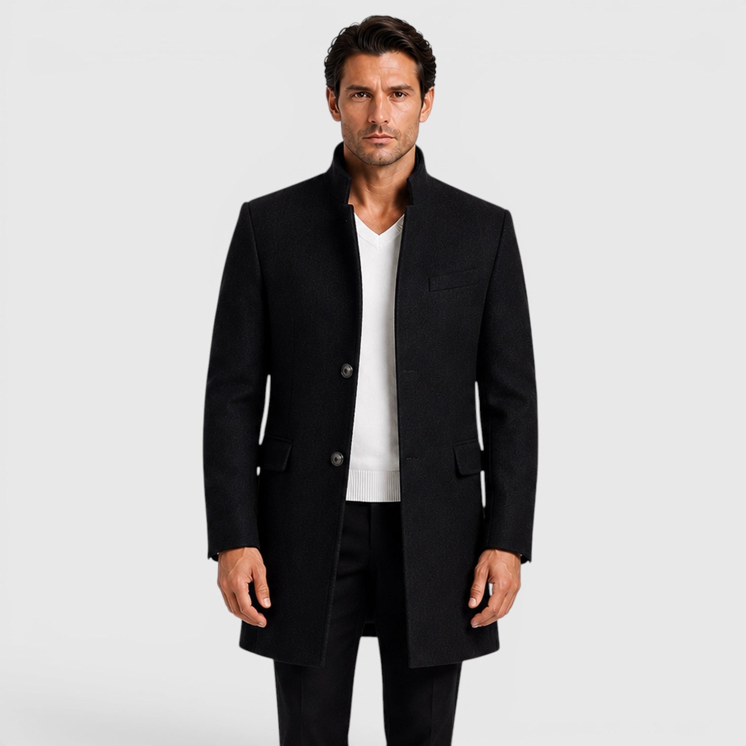 Monvaline | Men's Warm Classic Wool Coat for Everyday Wear
