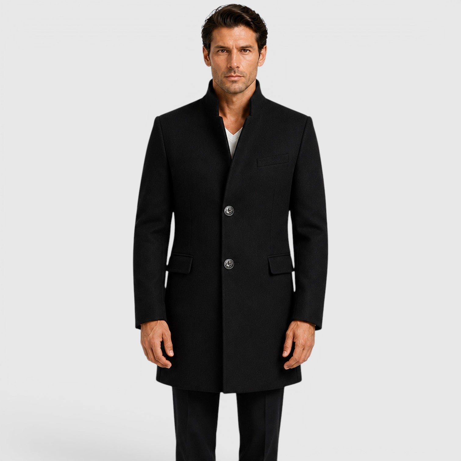 Monvaline | Men's Warm Classic Wool Coat for Everyday Wear