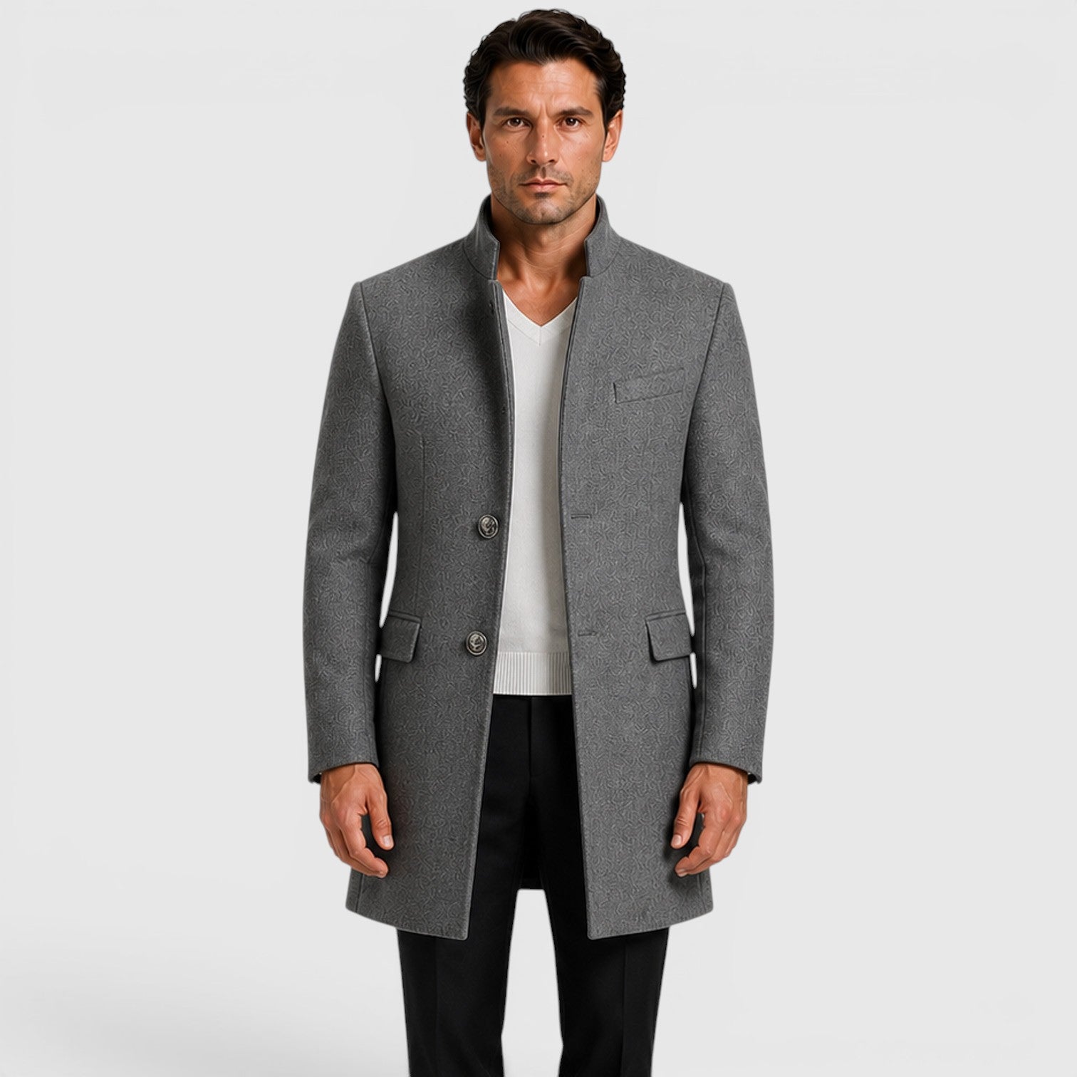 Monvaline | Men's Warm Classic Wool Coat for Everyday Wear
