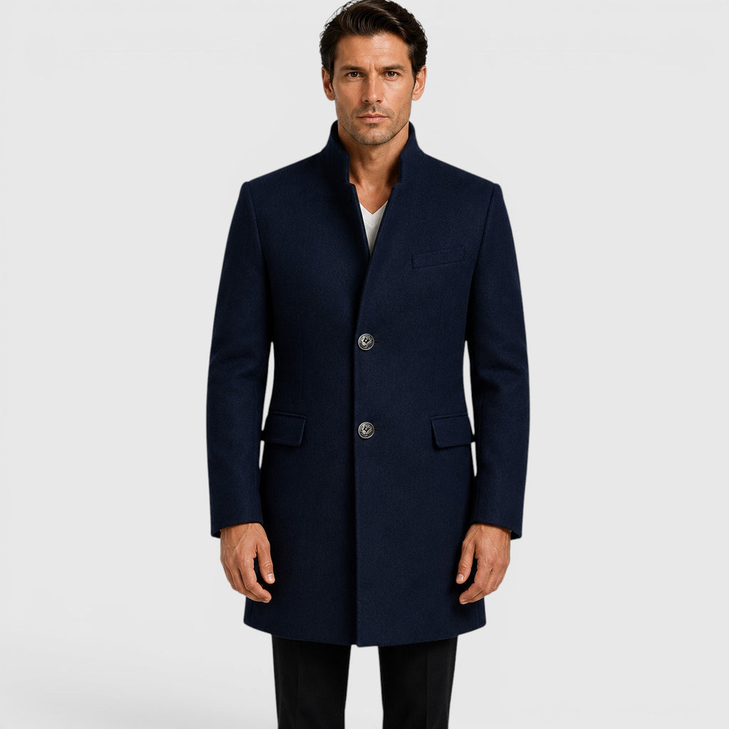 Monvaline | Men's Warm Classic Wool Coat for Everyday Wear