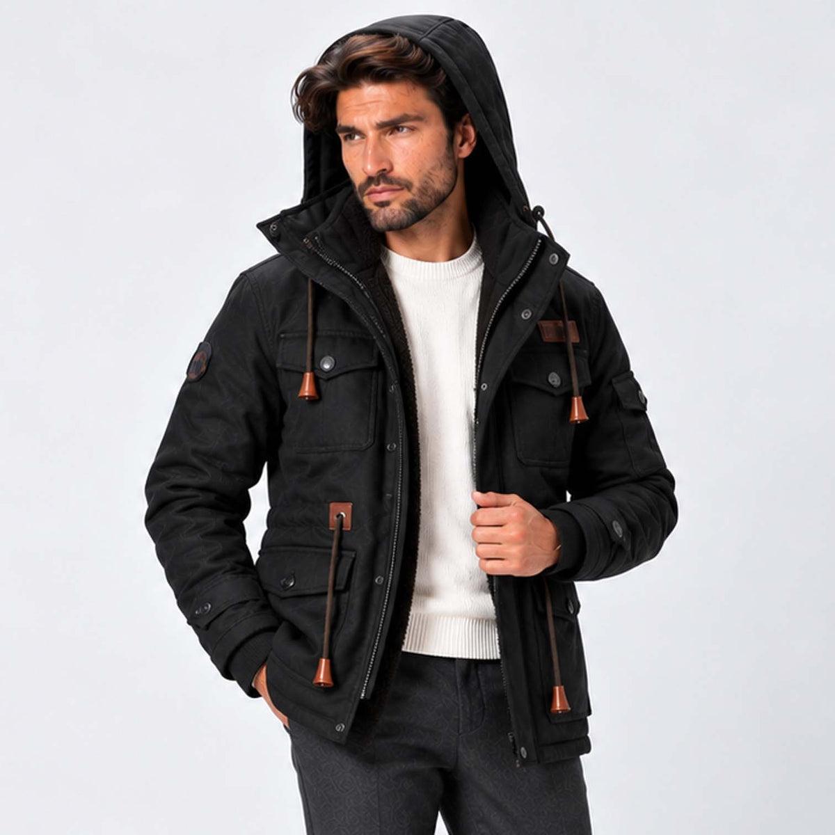 Monvaline | Men's Water-Resistant Field Jacket Fleece Lined