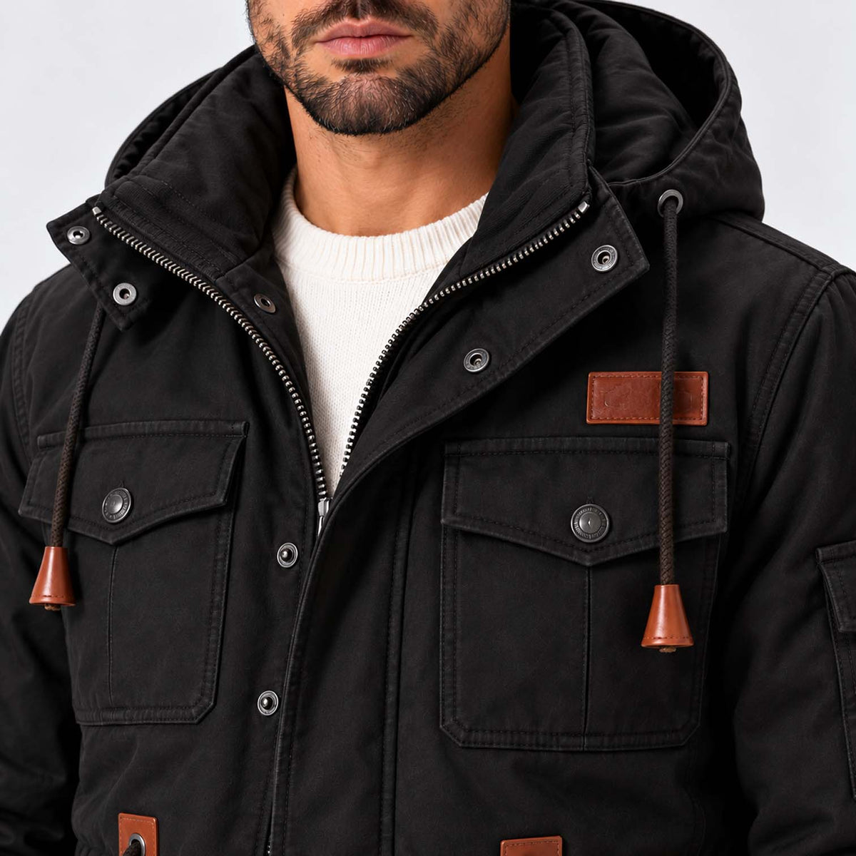 Monvaline | Men's Water-Resistant Field Jacket Fleece Lined