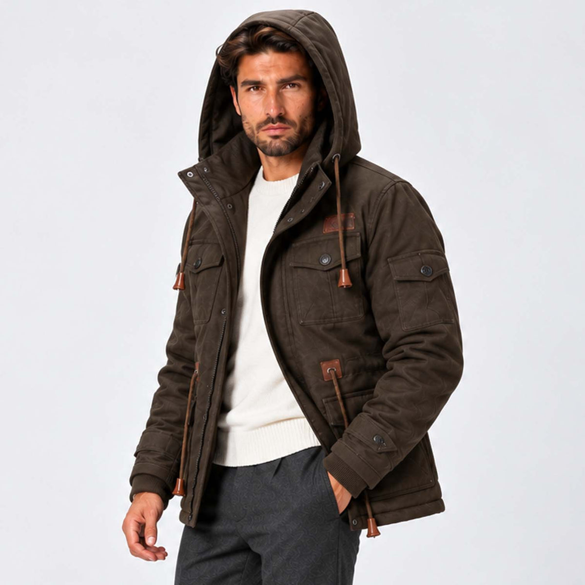 Monvaline | Men's Water-Resistant Field Jacket Fleece Lined