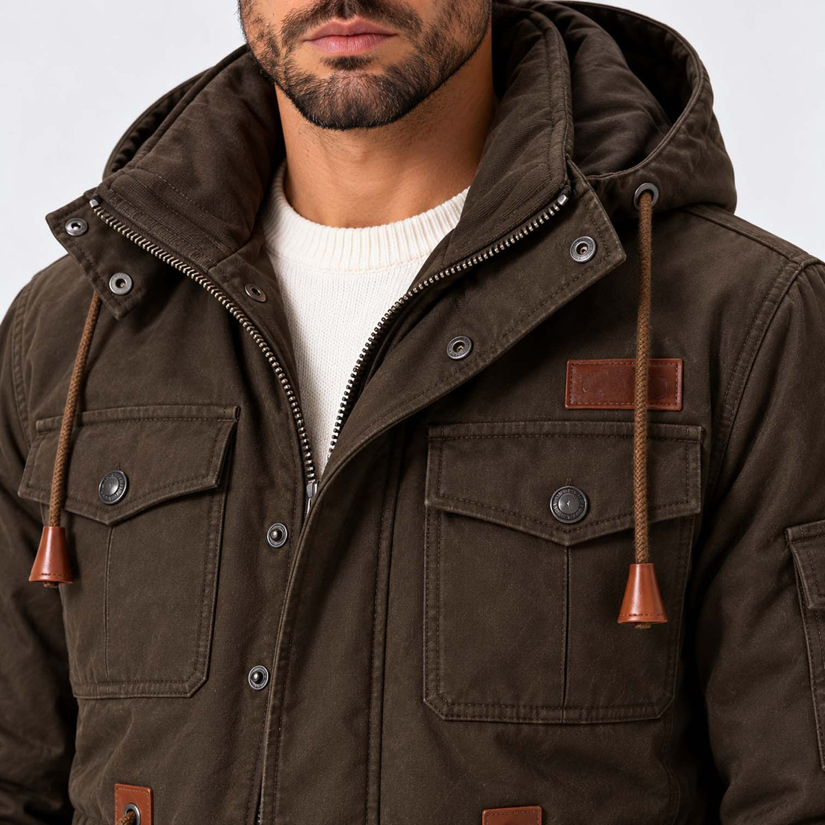 Monvaline | Men's Water-Resistant Field Jacket Fleece Lined
