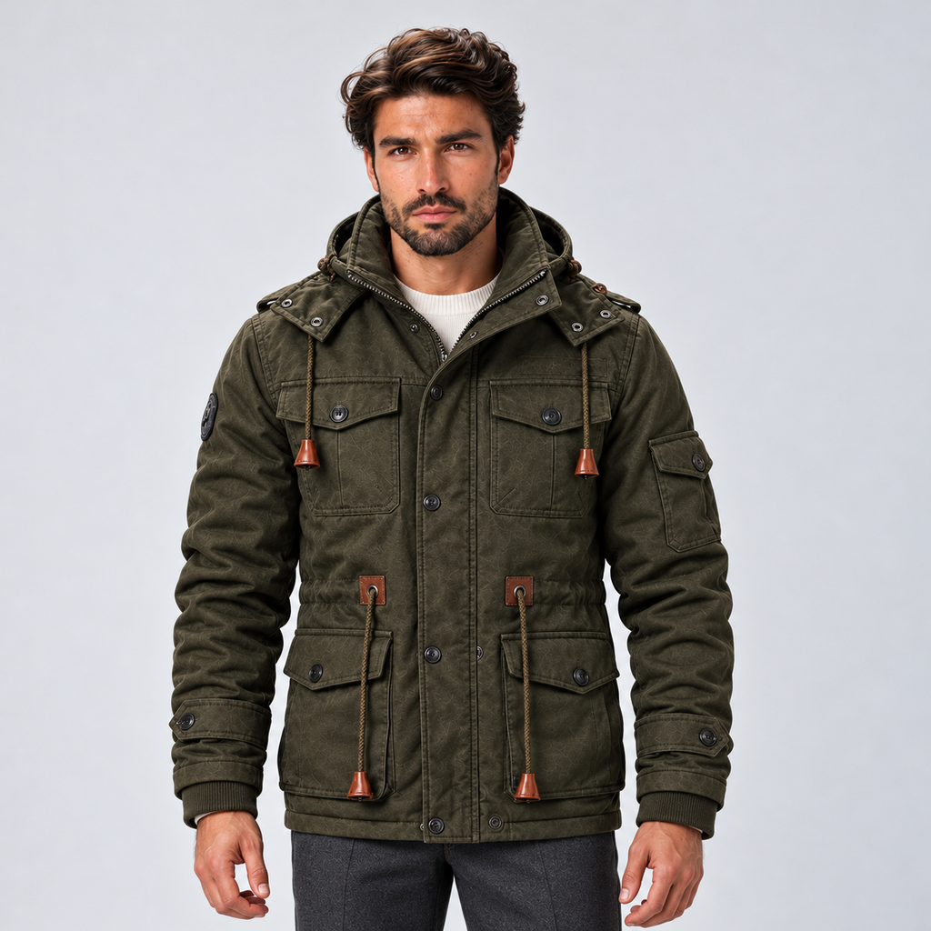 Monvaline | Men's Water-Resistant Field Jacket Fleece Lined