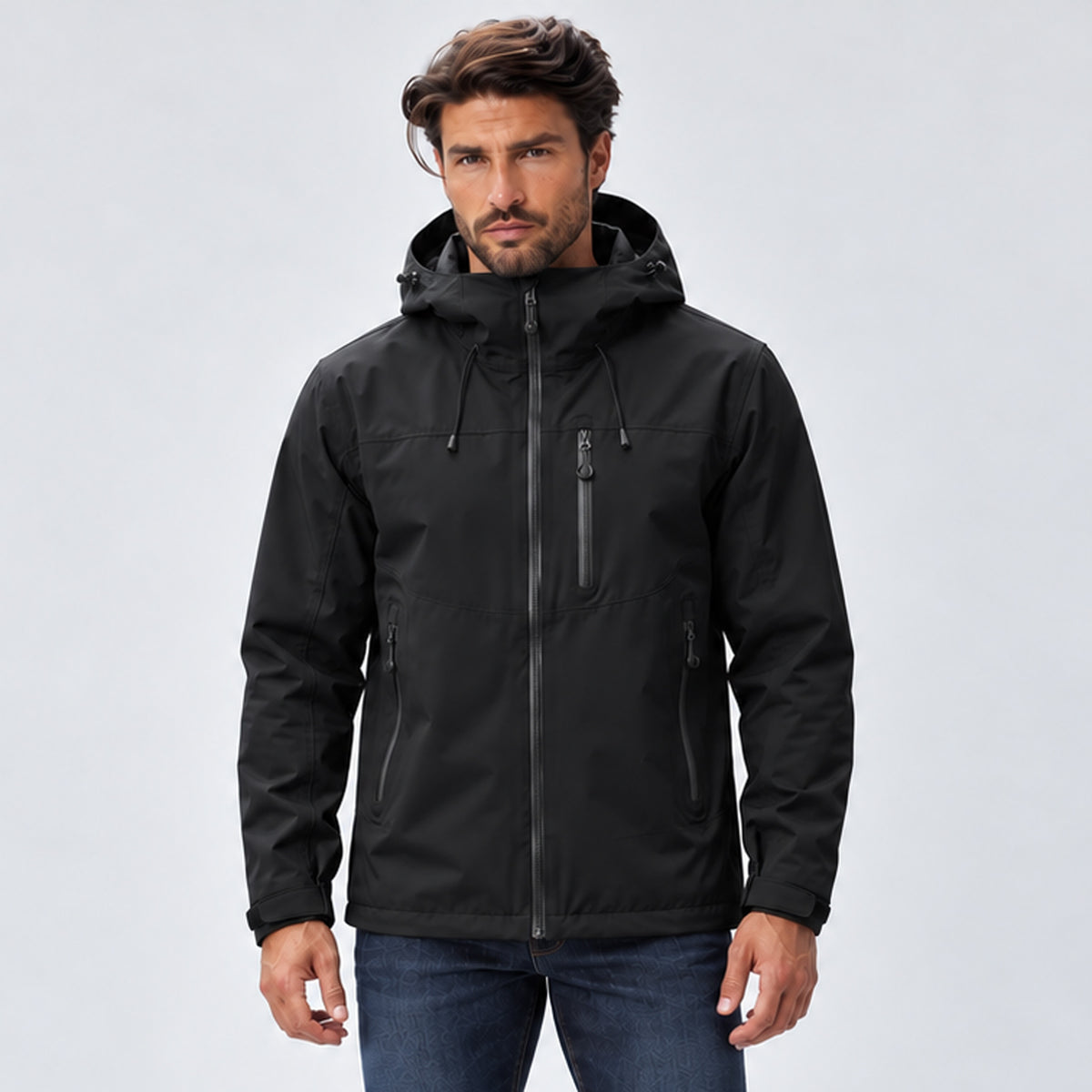 Monvaline | Men's Waterproof Hooded Jacket – Winter Coat
