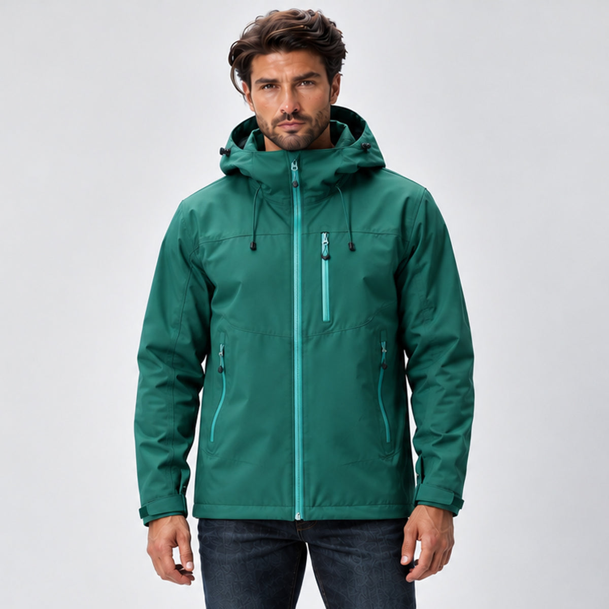 Monvaline | Men's Waterproof Hooded Jacket – Winter Coat