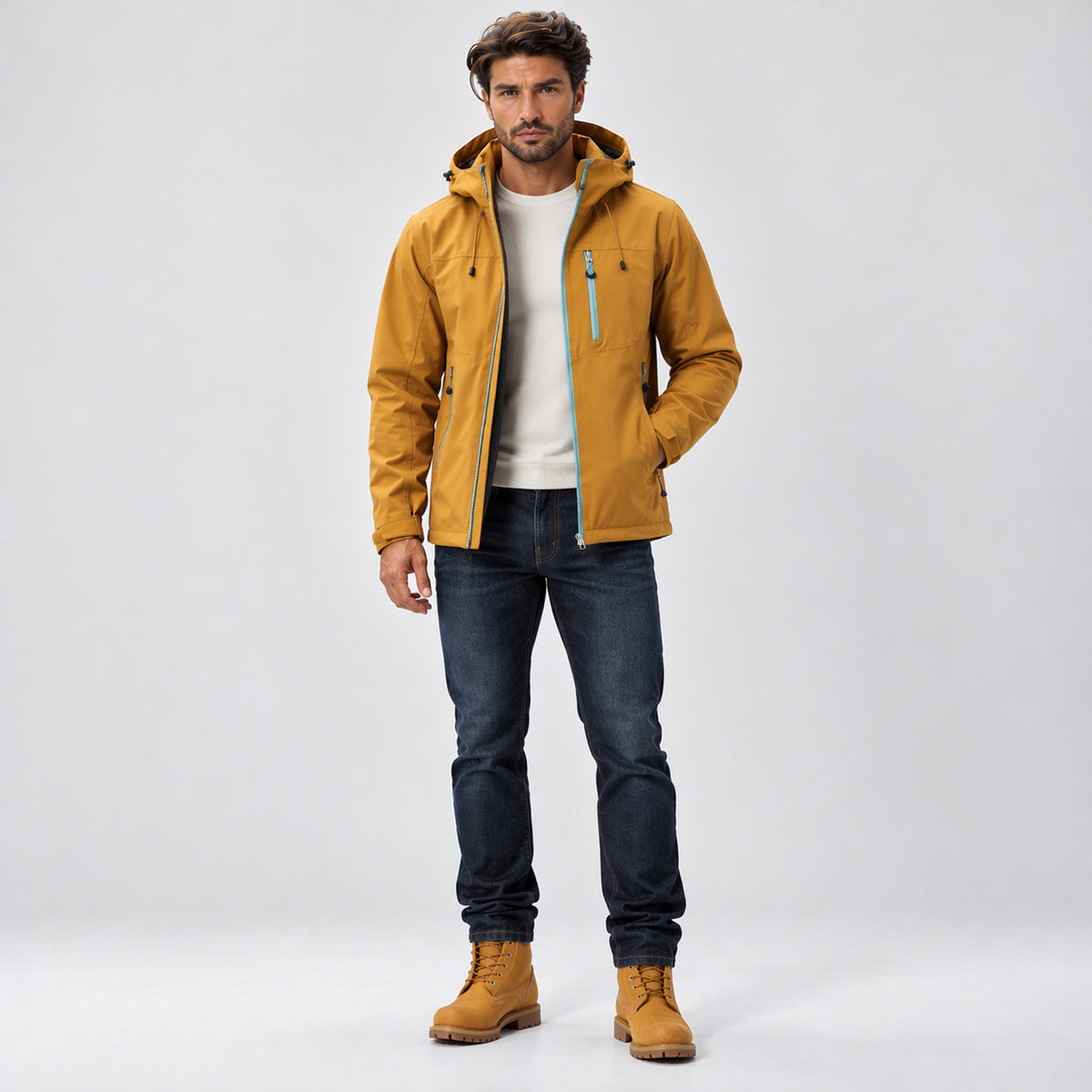 Monvaline | Men's Waterproof Hooded Jacket – Winter Coat