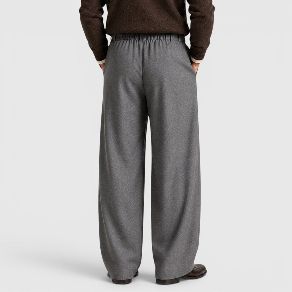 Monvaline | Men's Wide Leg Pleated Trousers – Relaxed Classic Fit