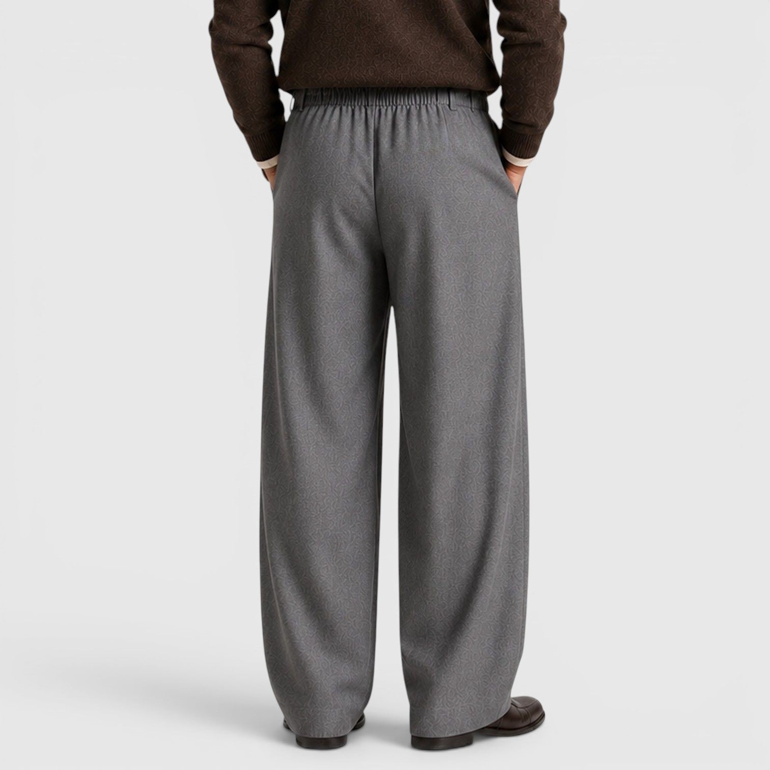 Monvaline | Men's Wide Leg Pleated Trousers – Relaxed Classic Fit