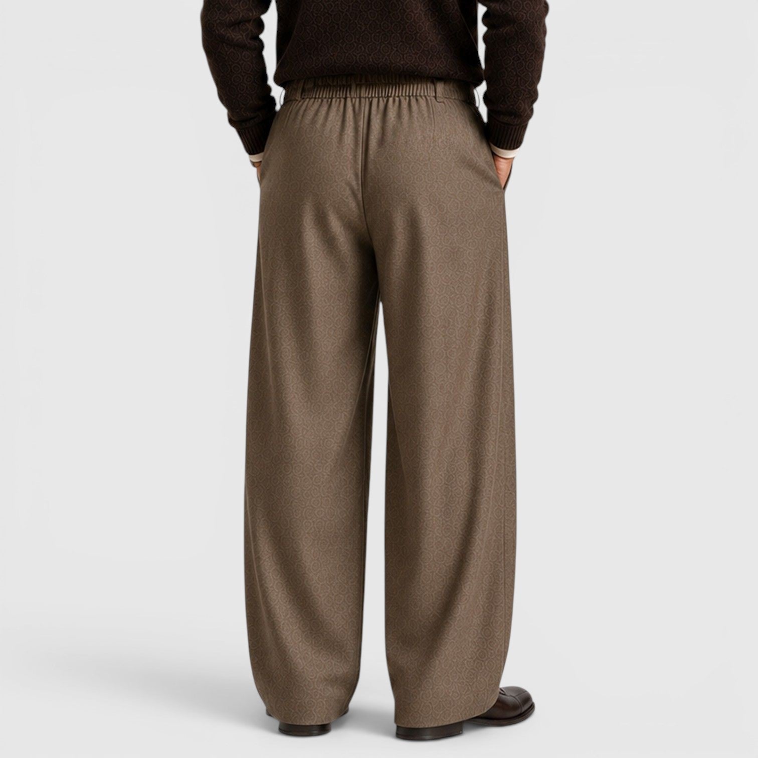 Monvaline | Men's Wide Leg Pleated Trousers – Relaxed Classic Fit
