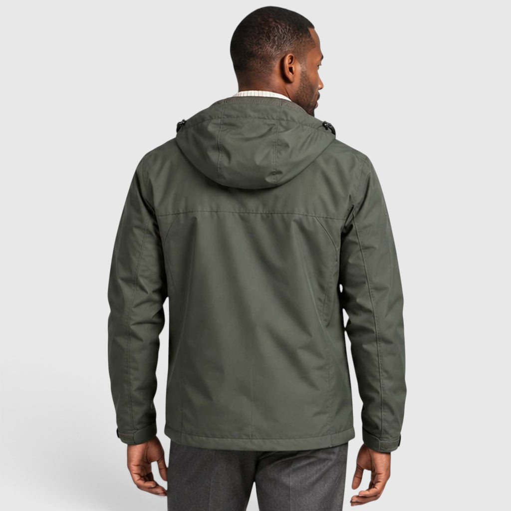 Monvaline | Men's Water-Resistant Hooded Jacket – Regular Fit Windproof
