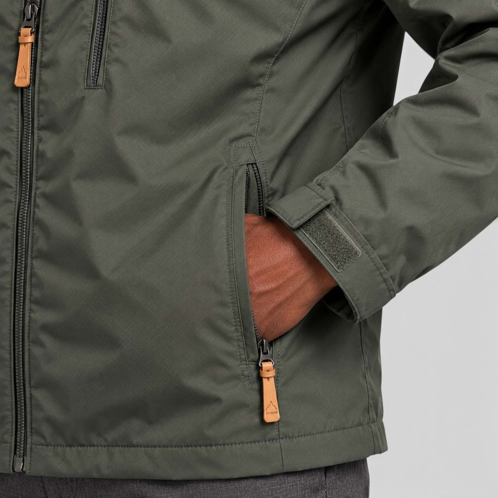 Monvaline | Men's Water-Resistant Hooded Jacket – Regular Fit Windproof
