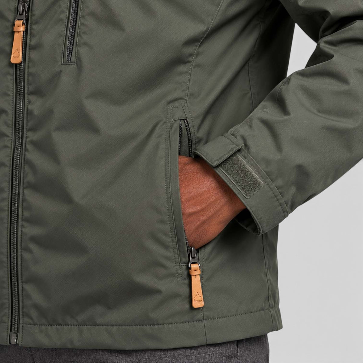 Monvaline | Men's Water-Resistant Hooded Jacket – Regular Fit Windproof