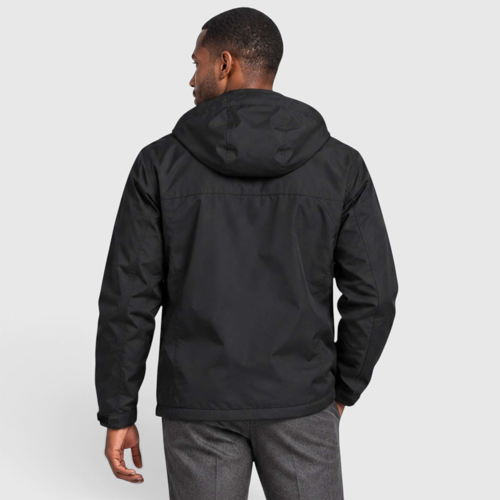 Monvaline | Men's Water-Resistant Hooded Jacket – Regular Fit Windproof