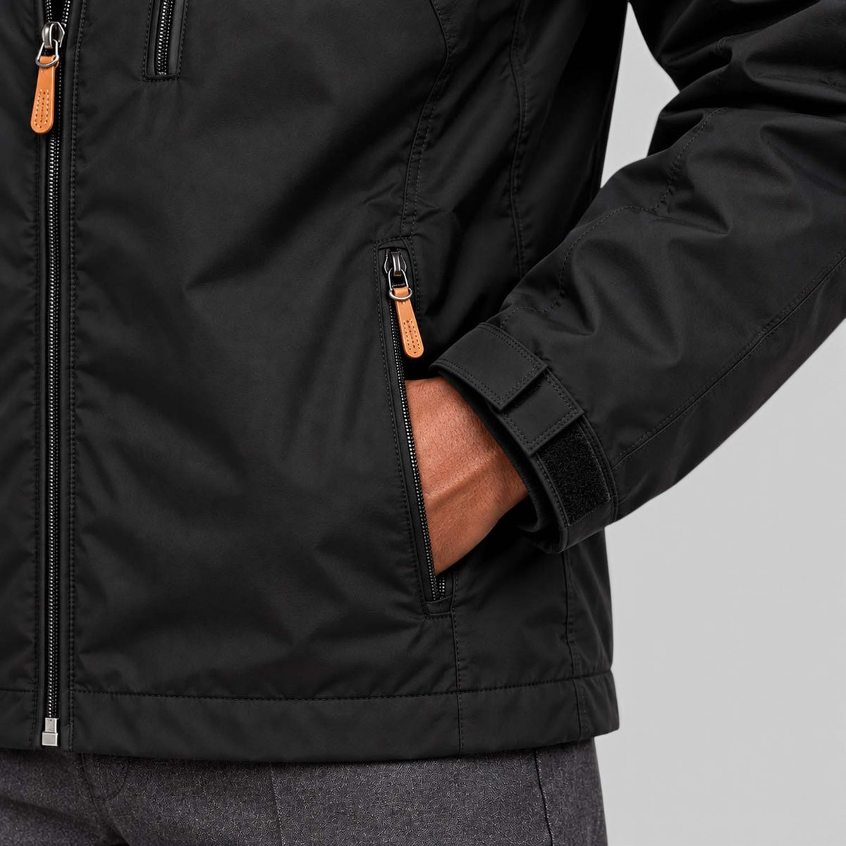 Monvaline | Men's Water-Resistant Hooded Jacket – Regular Fit Windproof