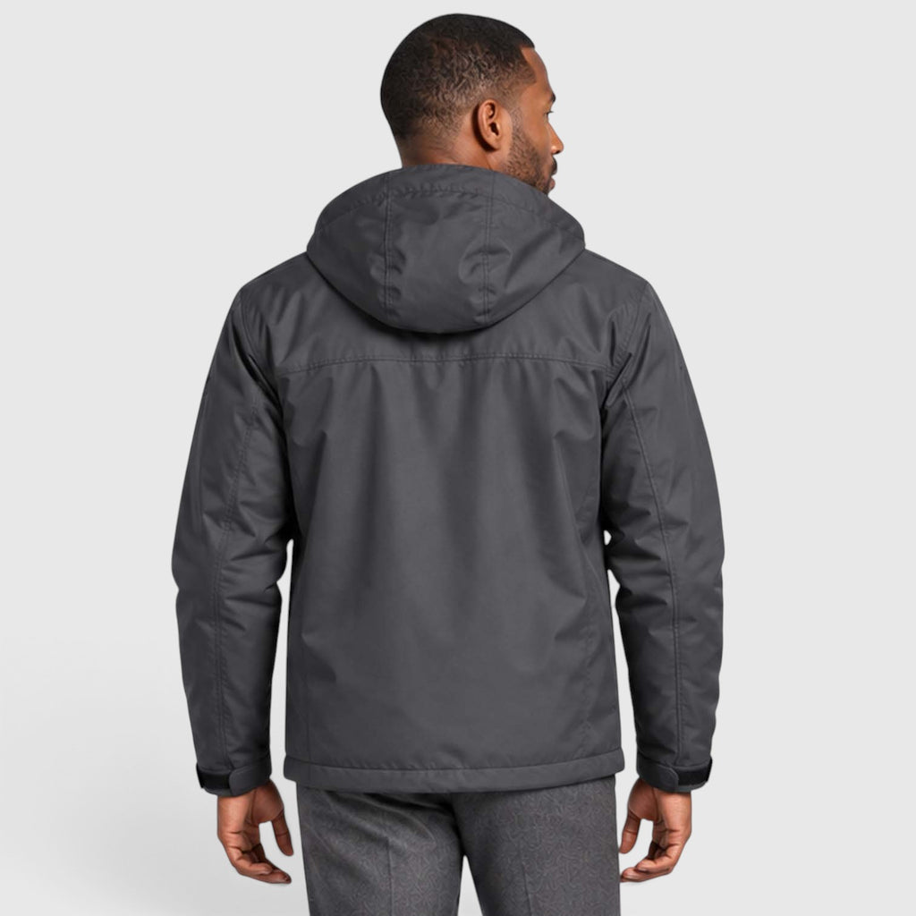 Monvaline | Men's Water-Resistant Hooded Jacket – Regular Fit Windproof