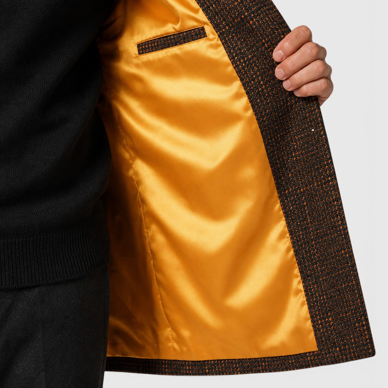 Monvaline | Men's Wool Blend Long Coat – Tailored Single-Breasted