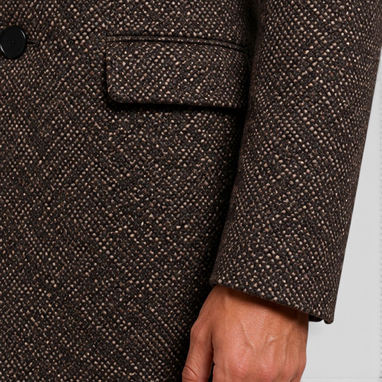 Monvaline | Men's Wool Single-Breasted Long Coat – Tailored Fit