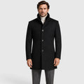 Monvaline | Men's Woolen Coat Classic Lapel Smart Casual Style