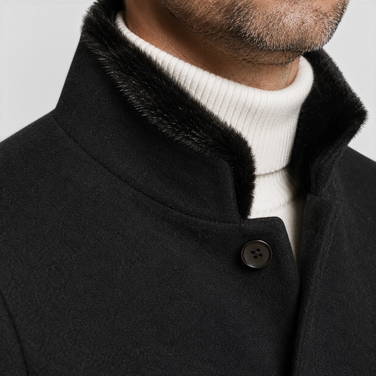 Monvaline | Men's Woolen Coat Classic Lapel Smart Casual Style