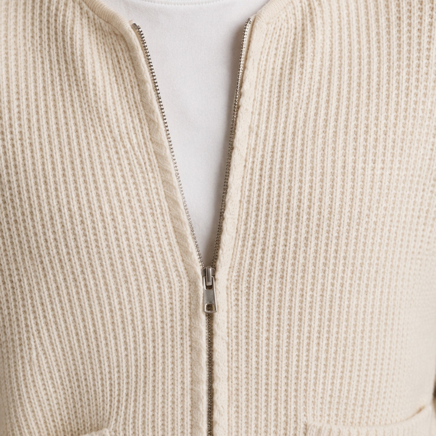 Monvaline | Men's Zip Up Knit Cardigan for Smart Casual Everyday Wear