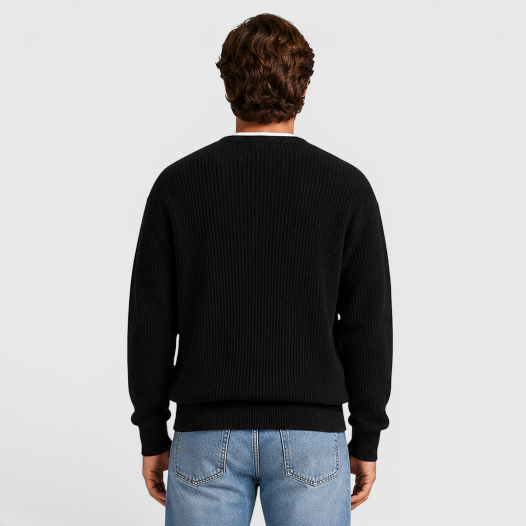 Monvaline | Men's Zip Up Knit Cardigan for Smart Casual Everyday Wear