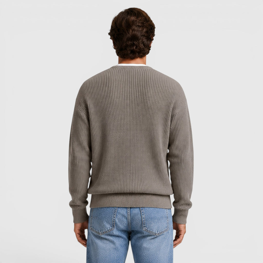 Monvaline | Men's Zip Up Knit Cardigan for Smart Casual Everyday Wear