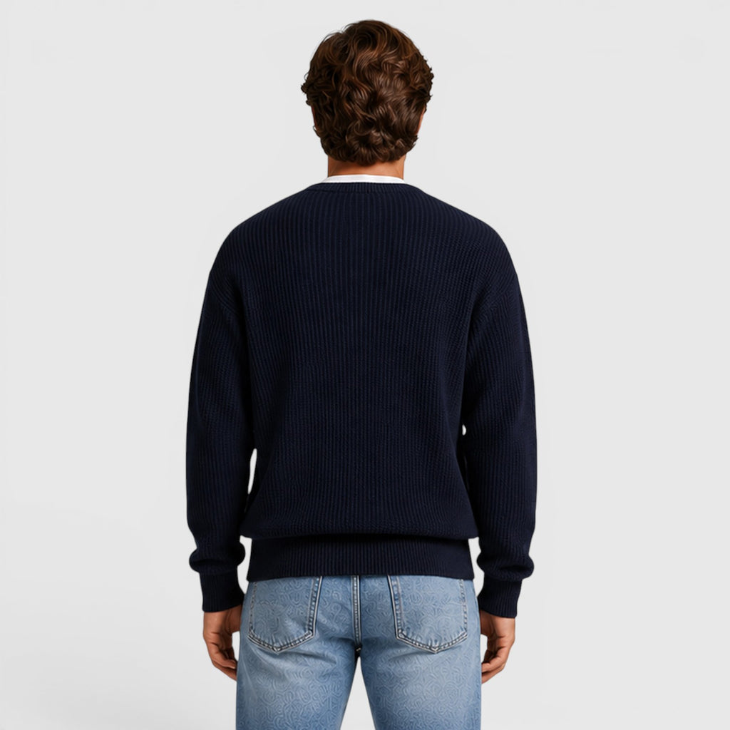 Monvaline | Men's Zip Up Knit Cardigan for Smart Casual Everyday Wear