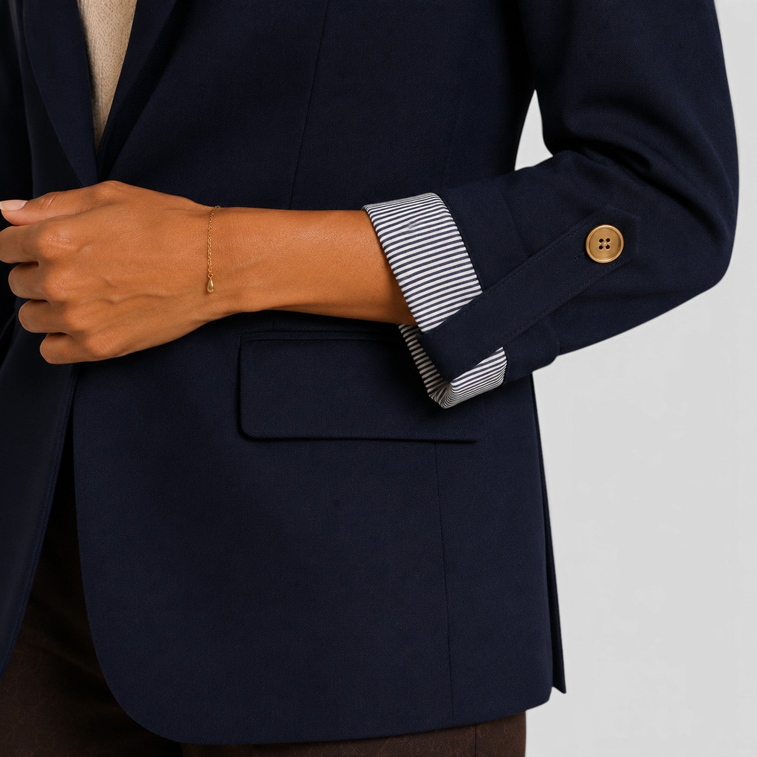 Monvaline | Women’s Classic Open Front Blazer with Ruched Sleeves