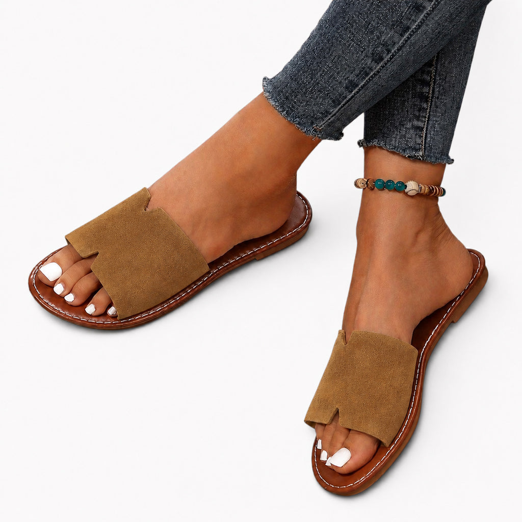 Monvaline | Women’s Comfortable Flat Slides for Beach & Everyday Wear