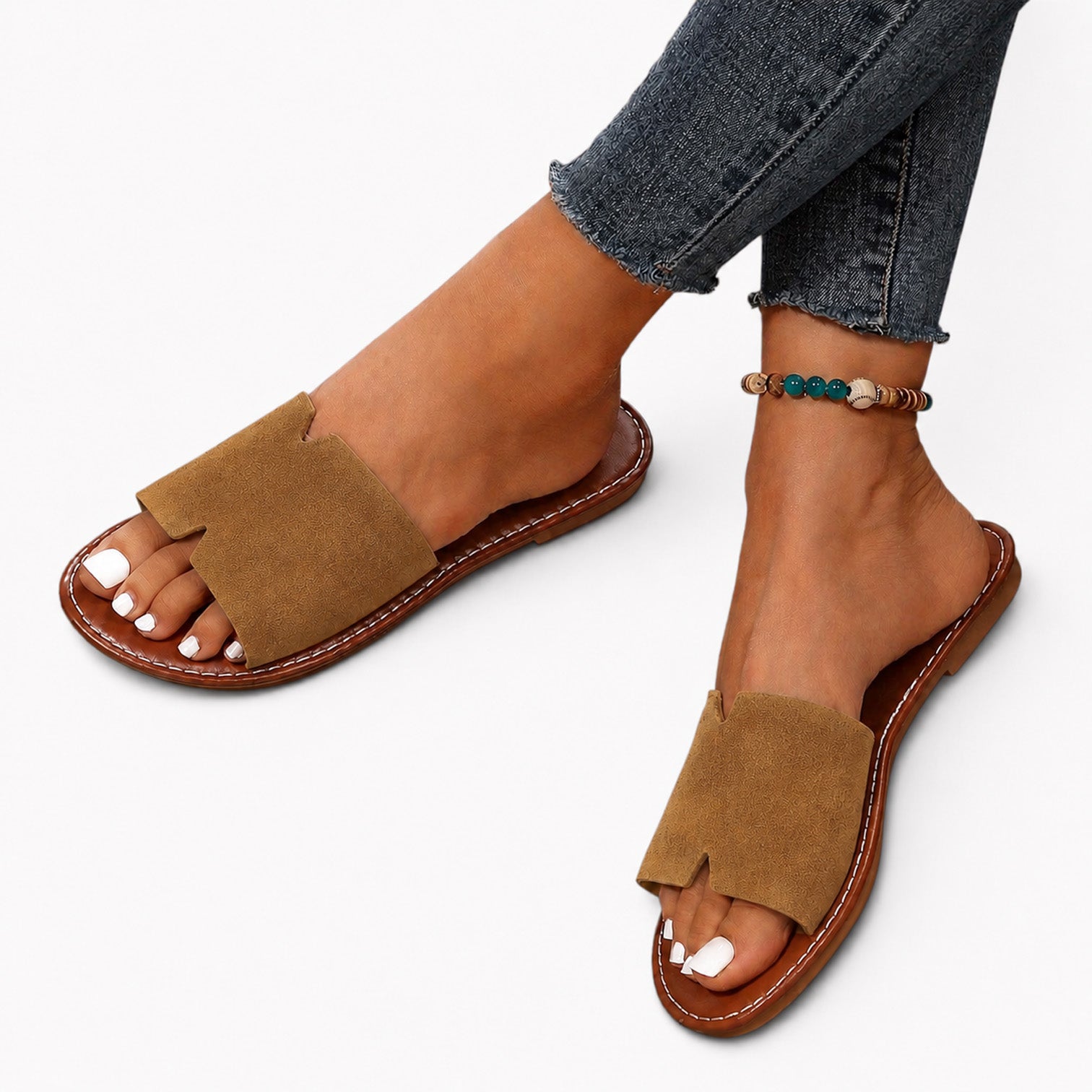 Monvaline | Women’s Comfortable Flat Slides for Beach & Everyday Wear