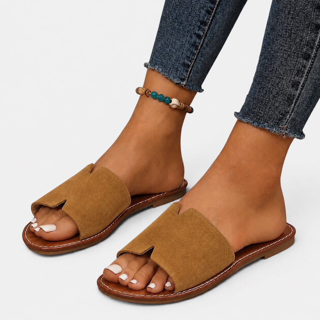 Monvaline | Women’s Comfortable Flat Slides for Beach & Everyday Wear