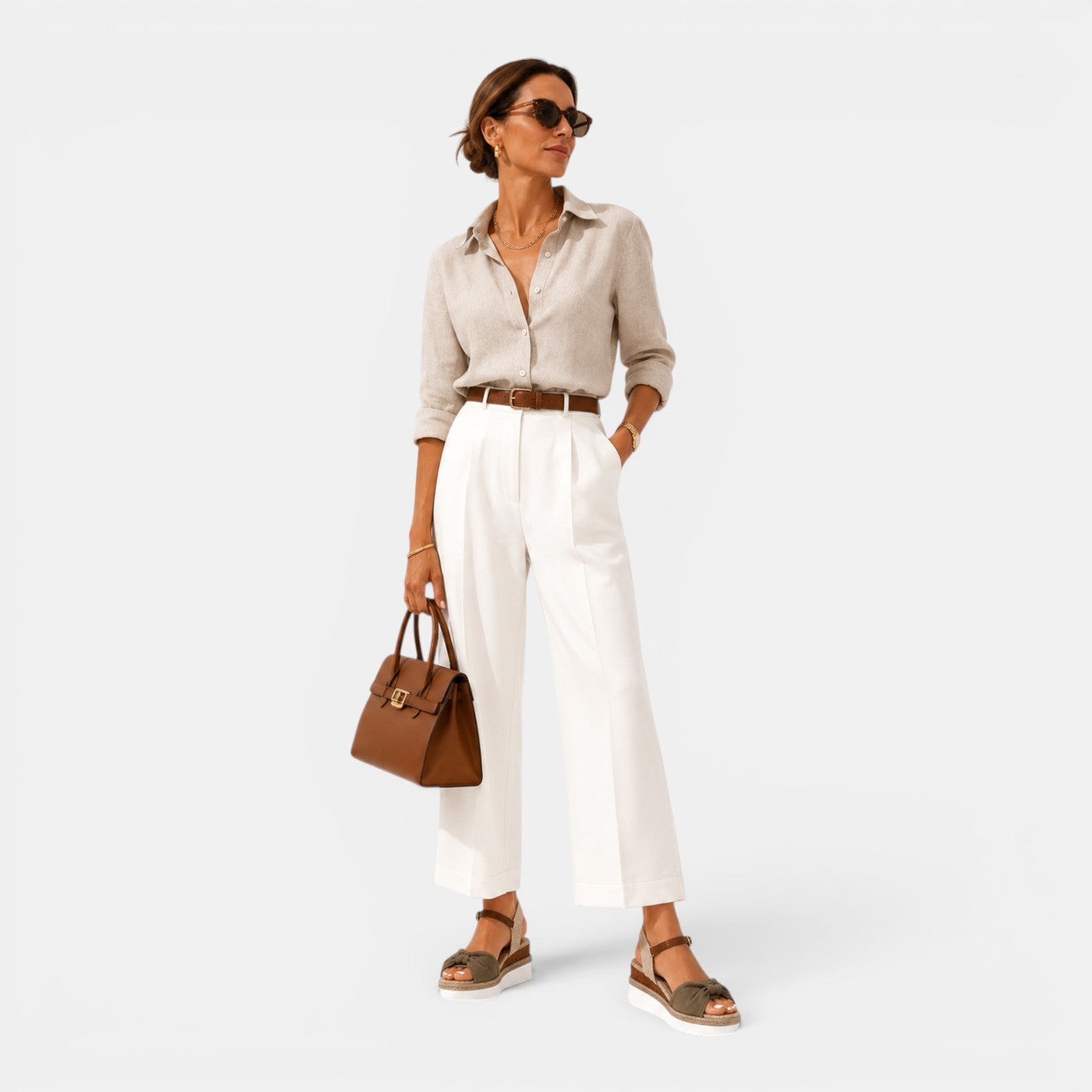 Monvaline | Women’s Comfortable Wedge Sandals with Buckle for Summer