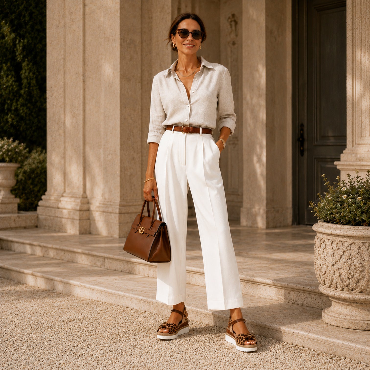 Monvaline | Women’s Comfortable Wedge Sandals with Buckle for Summer