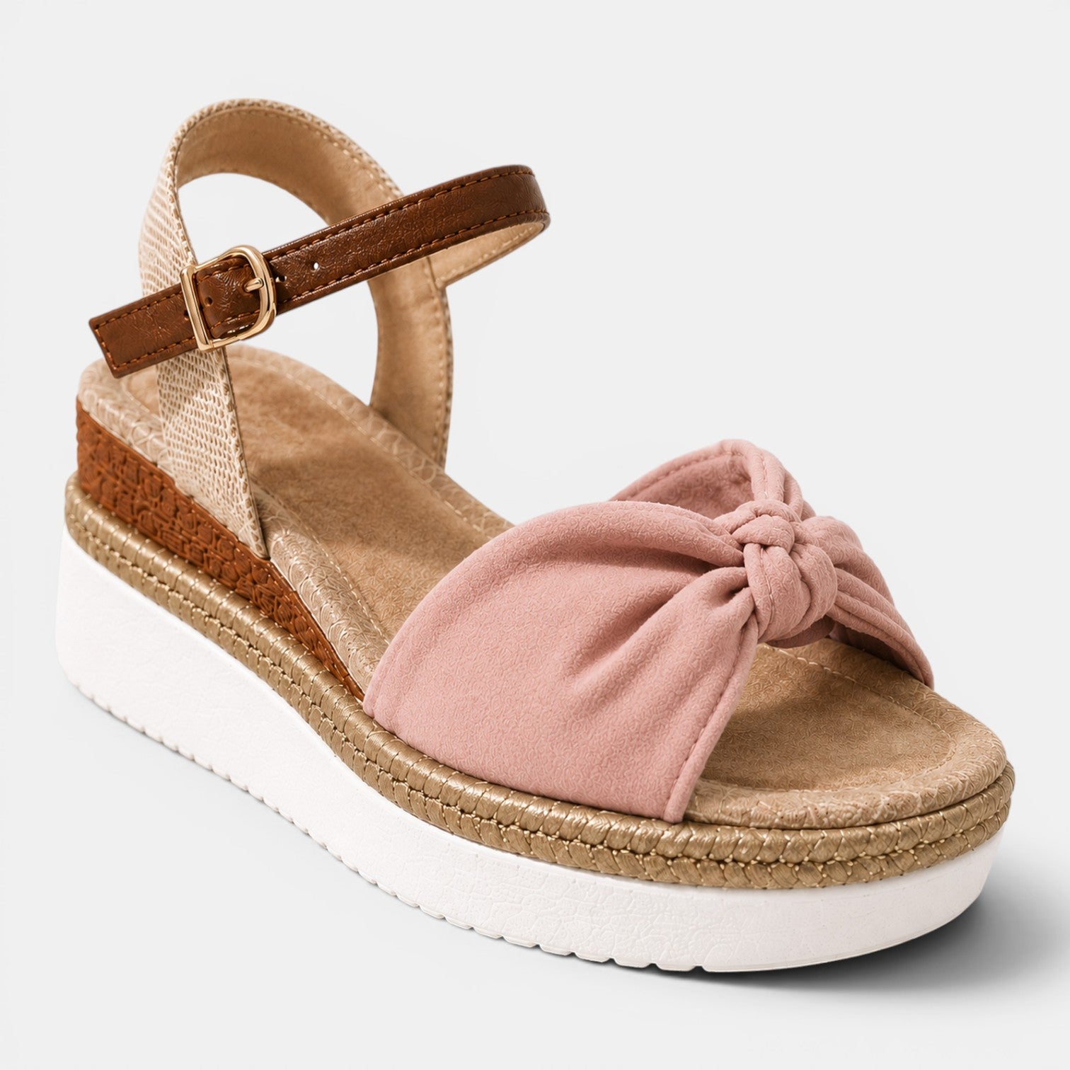 Monvaline | Women’s Comfortable Wedge Sandals with Buckle for Summer