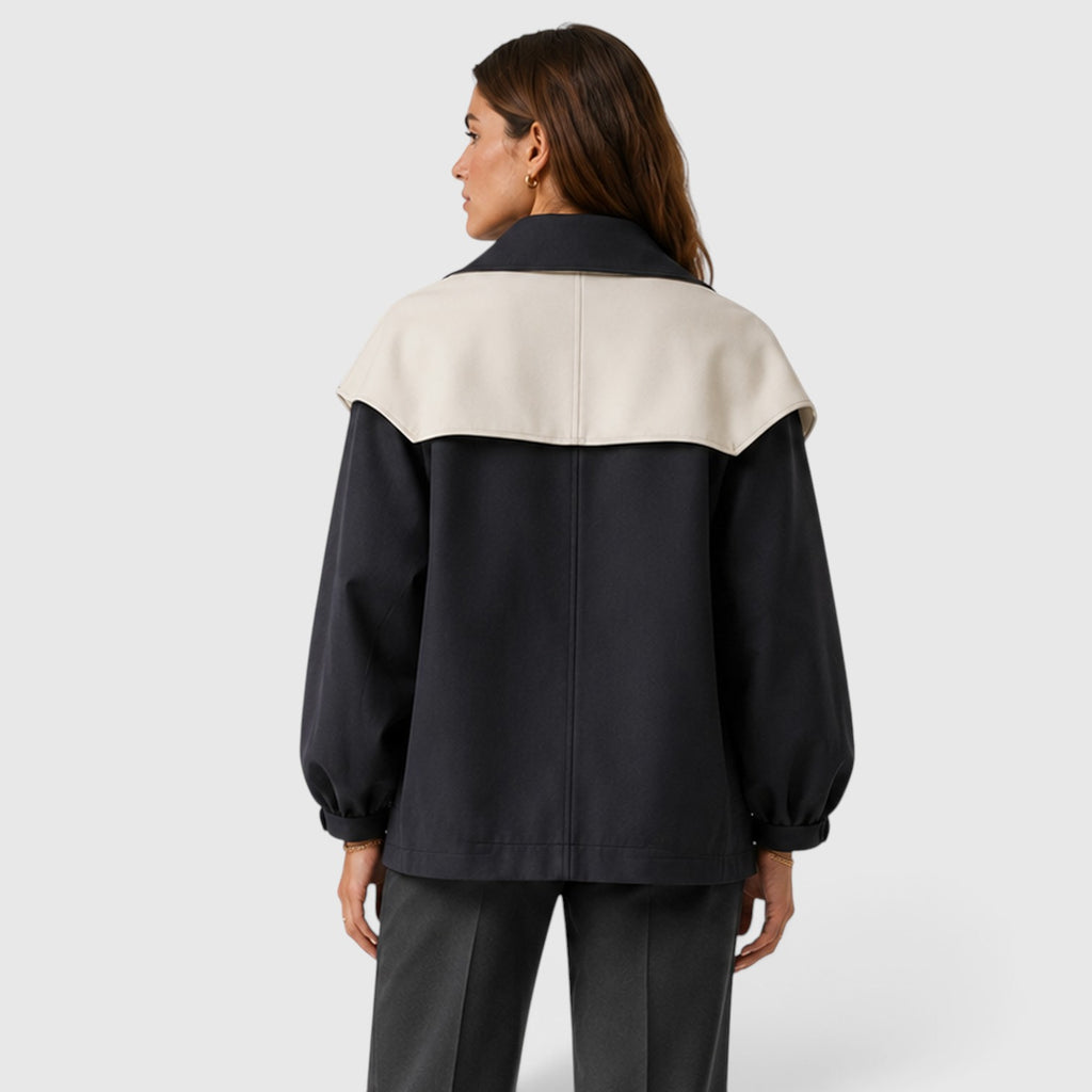 Monvaline | Women’s Cotton Blend Windbreaker Jacket for Rainy Weather