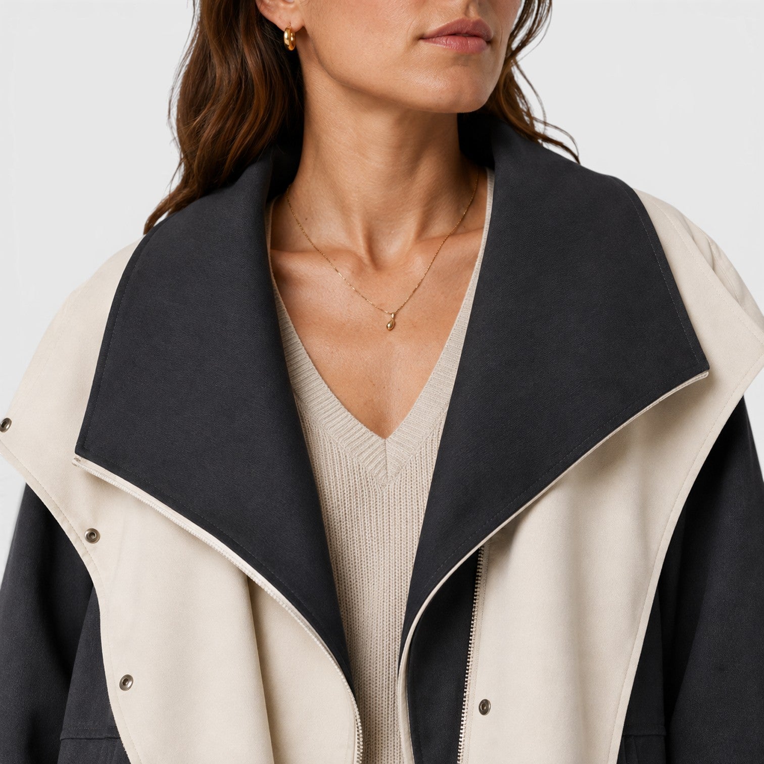 Monvaline | Women’s Cotton Blend Windbreaker Jacket for Rainy Weather