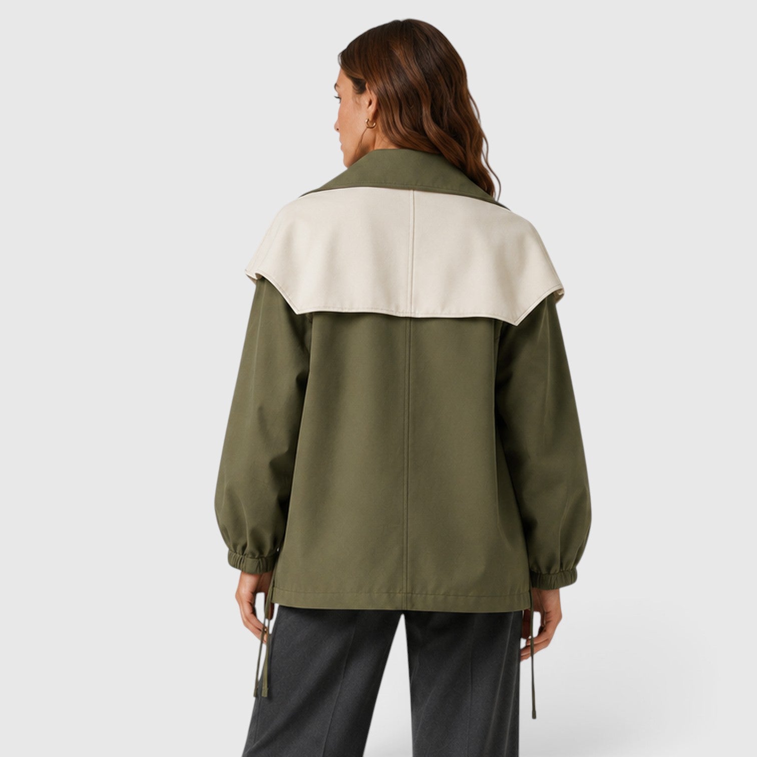 Monvaline | Women’s Cotton Blend Windbreaker Jacket for Rainy Weather